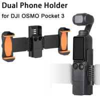 Dual Phone Holder Camera Bracket Dual-Camera Folding Mobile Phone Live Broadcast Bracket for Dji Osmo Pocket 3 Accessories