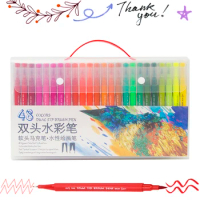 Dual Tip Brush Pens Set 0.4mm Fineliner &amp; Brush Tip Art Markers Color Pens Supplies for Journaling Drawing Sketching