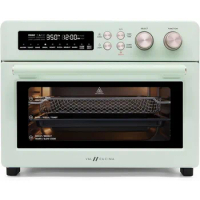 Retro Style Infrared Heating Air Fryer Toaster Oven, Extra Large Countertop Convection Oven 10-in-1 Combo, 6-Slice Toast