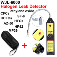 WJL-6000 Freon Gas Leak Detector Cfc Hfc Halogen Refrigerant Gas Leak Detector Air Conditioning R22a R134a Gas Analyzer