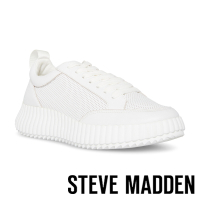 STEVE MADDEN-SHOCK 網布休閒小白鞋-白色