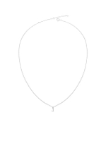 สร้อยคอตัวอักษร J ตัวเรือนทอง 9k – สีไวท์โกลด์