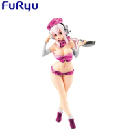 100% Original Genuine FuRyu 18cm Super Sonico PVC Anime Collectible Cute Model Doll Toys Gifts For Girl Drop Shipping