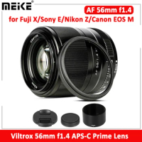 VILTROX 56mm Sony F1.4 E-mount Prime Lens Auto Focus Large Aperture APS-C Lens for Sony E Mount Fuji X Nikon Z Canon EOS M Mount