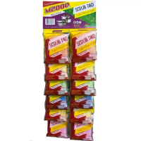 M2000 (12pcs) Spons Cuci Piring Bantal Scrub Pad Busa MD2-1152LN High Absorbency & Soft Bristles