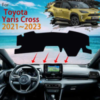 Dashboard Cover Avoid Sun Carpet Pad for Toyota Yaris Cross XP210 2021 2022 2023 Sunshade Dash Mat Cushion Car Inner Accessories