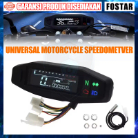 Fostar Motorcycle Speedometer Universal Digital Dashboard Instrument dengan Lampu Sinyal Putar Km/h 