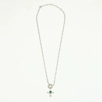 Ouroboros Necklace with Emerald Stone - NYB Jewelry