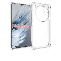 For Nubia Z50S Pro Mobile Phone Case Transparent Full Coverage TPU Four Corner Drop Resistant Silicone Case Soft
