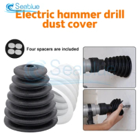 Electric Drill Dust Cover Rubber Impact Hammer Drill Dust Collector Dustproof Device Power Tool Accessories With 4 Rubber Pads