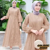 Goldie Shop Gamis BUSUI Mewah Cana M - XXL 9WARNA / Gamis Kondangan / Maxi Long Dress Muslim Jumbo /