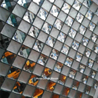 20mm 13 facets Shiny Matte mix Diamond Mirror Glass Mosaic Tile, Bathroom Shower Room Wall Sticker Showroom display Cabinet DIY