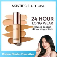 WHS - Near EXP - SKINTIFIC All Day Perfect Serum Foundation Full Coverage 25ml 24 Hour Long Wear Sof