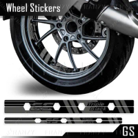 For BMW R1200GS LC 2013-2018 R1250 GS 2019-2023 Motorcycle Wheel Decals Motorrad Rim Sticker Triple Black Hub Stripe Tape