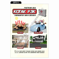 SP011 Poster K3 Safety A2 - Kotak P3K, Pastikan dimanapun Anda Berada