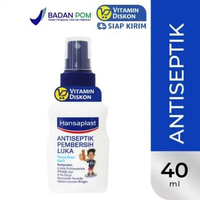 HANSAPLAST ANTISEPTIK PEMBERSIH LUKA TANPA RASA SAKIT 40 ML | Antiseptik Spray, Menyembuhkan Luka, P