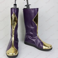 Code Geass Lelouch Vi Britannia Zero Cosplay Costume Shoes Purple Handmade Faux Leather Boots