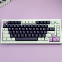 253 Keys Amethyst Keycaps for Mechanical Keyboard AF Icon ABS Double Shot Cherry Height Purple GK61 Anne Pro 2 Game PC