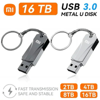 Xiaomi 2TB USB 3.0 Flash Drive ไดรฟ์ปากกาความเร็วสูง1TB โลหะกันน้ำ16TB USB Memory Flash Drive อะแดปเตอร์ TYPE-C