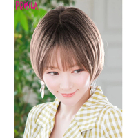 【日本PRISILA】日本製耐熱記憶絲親膚內裡假髮帽 整頂假髮 化療帽 化療假髮 自然感醫療假髮(奶茶棕/短髮)