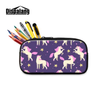 Unicorn Cartoon Pencil Case For Girls Custom Logo Cosmetic Bags For Shopping Student Zipper School Stationery Children Pen Box
