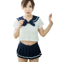 【流行E線】水手服 經典日本性感學生服 迷你裙學生制服 萬聖節cosplay情趣角色扮演表演服(MA7279)