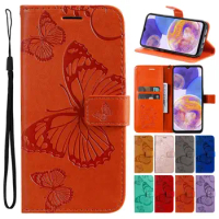 Leather Flip Case for Samsung galaxy S9 S8 A6 A8 Plus j3 j4 j5 j6 j7 2017 j2Pro 2018 A3 A5 2016 Capa Butterfly Phone Cover P06Z