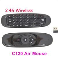 DHL 10pcs Gyroscope 2.4GHz Mouse C120 Air Mouse Rechargeable Wireless GYRO Air Fly Mouse Keyboard for For Smart Tv Box Mini PC