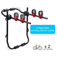 Hold 2 Bikes Car Bicycle Stand Vehicle Trunk Mount Bike Cycling Rack Mounting Storage Carry for SUV Hatchback