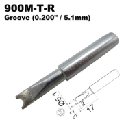 Soldering Tip 900M-T-R Groove 5.1mm for Hakko 936 907 Milwaukee M12SI-0 Radio Shack 64-053 Yihua 936 X-Tronics 3020 Iron Bit