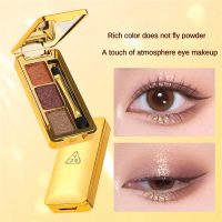Bảng Phấn Mắt, YZS, 3 Bảng Màu, Lấp Lánh, Sắc Tố Cao, Dễ Pha Trộn, Lâu Trôi