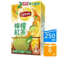 立頓檸檬紅茶TP250ml*6【愛買】