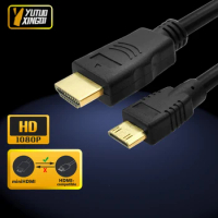 MiniHDMI Cable Mini-hdmi Adapter Converter HD 4K Monitor Audio Wireless Video HDMI-compatible PS4 HDTV For TV 1m 3m 5m