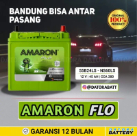 Aki mobil Toyota New Vios Amaron Hi Life/FLO NS60LS / 46B24LS 12V 45 Ah