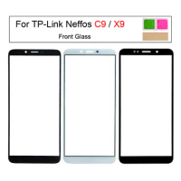 For TP-Link Neffos X9 C9 Touch Screen Panel Front Glass Screen Black Panel Cover Phone Replacement Parts