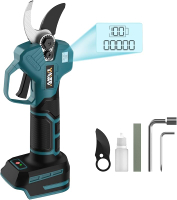 กรรไกรตัดแต่งกิ่งไฟฟ้าไร้แปรงถ่านสำหรับ Makta 18Vกรรไกรตัดแต่งกิ่งไร้สายแบบพกพาพร้อมจอแสดงผล LCD และ