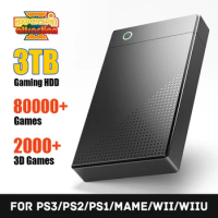 3T Hyperspin External Hard Drive With 80000+ Retro Games For PS3/PS2/PS1/MAME/WII/WIIU Portable Gaming HDD For Windows 7/8/10/11