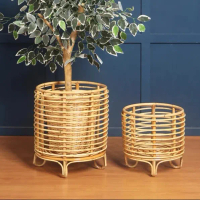 Super Promo! Pot Tanaman Rotan Handmade Minimalis Terbatas