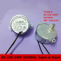 TYJ50-8 4W Synchronous Motor AC 220V~240V 50Hz/60Hz CW/CCW Microwave Oven Tray Motor Electric Engine Fan