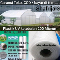 PLASTIK UV 200 MICRON LBR 4MTR DAN 3MTR Putih