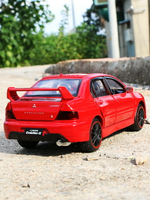 三菱EVO九代藍瑟轎車六開門合金車模金屬跑車仿真汽車模型玩具車