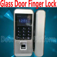 Fingerprint+Keypad open Glass Biometric Door Bolt Lock Access controller,Office Control Electrical Lock power door fingerprint