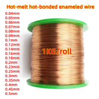 1kg of Self bonded Enameled heat Hot-melt hot-bonded enameled copper wire for Voice coil 0.07 0.12 0.16 0.18 0.2 0.3 0.45 0.5