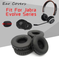 Ear Pads For Jabra Earpads Evolve 20 20se 30 30II 40 65 75 Headphone Earpad Replacement Headset Ear Pad PU Leather Sponge Foam