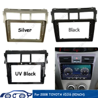 9 Inch For Toyota Vios Yaris 2008-2014 Car Radio Android MP5 Player Casing Frame 2 Din Head Unit Fascia Stereo Dash Cover Trim