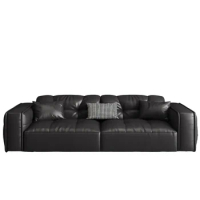 Black Family Living Room Sofas Europe Leather Couches Lazy Living Room Sofa Puff Sectional Bean Bag Woonkamer Banken Furniture