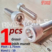 Baut L M12x65 Cap Stainless 304 Grade A2-70 Kunci L8 Pitch 1.75 M12