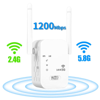 2.4g 5GHz WiFi booster repeater wireless Wi Fi Extender 1200Mbps network amplifier 802.11n long range signal Wi-Fi dor
