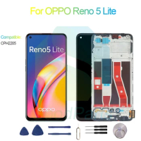 For OPPO Reno 5 Lite Screen Display Replacement 2400*1080 CPH2205 Reno 5 Lite LCD Touch Digitizer Assembly