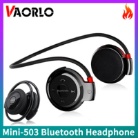 Mini 503 Sport Foldable Wireless Bluetooth Headphone Hifi Stereo Music Gaming Neckband Earphone With Mic Support FM/TF Card Mode